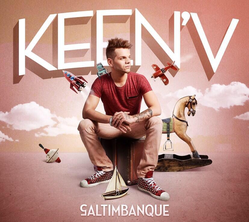Cover art of Keen'V's new album Saltimbanque which includes his latest single J'me Bats Pour Toi